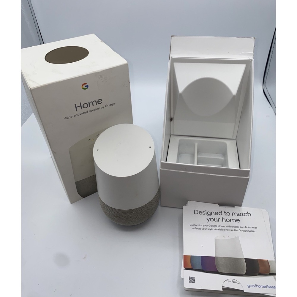Google Home – Smart Speaker With Google Assistant – White Slate - No Power Cord